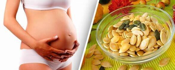 las semillas de calabaza para los gusanos son seguras para las mujeres embarazadas